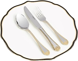 Mikasa Moor Bianca Mirror Gold 90 Parça 12 Kişilik Çatal Kaşık Bıçak Takımı