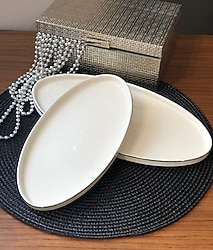 Mikasa Moor Modern Silver 2'li Kayık Tabak