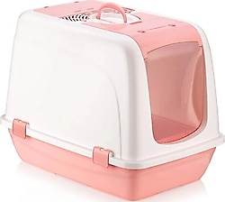 Mikopet Küçük Pembe Kapalı Kedi Tuvaleti