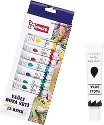 Mikro 12 ml 12 Renk Yağlı Boya