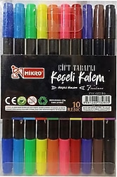 Mikro ZW-612 10'lu Çift Taraflı Keçeli Kalem Seti