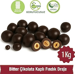 Milat Bitter Çikolata Kaplı Fındıklı Draje 1 kg