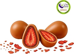 Milat Sütlü Çikolatalı Çilek Draje 1 kg