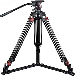 Miliboo MTT609A Hidrolik Kafalı Profesyonel Alüminyum Video Tripod