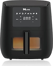 Miline Airfryer 6 lt Siyah Yağsız Fritöz