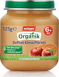 Milupa Organik Şeftali Elma Püresi 125 gr