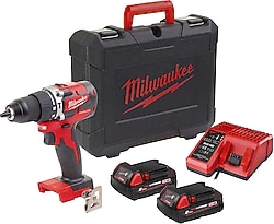 Milwaukee M18 CBLPD-202C Çift Akülü 2 Ah Darbeli Matkap
