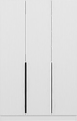 Minar Membran Çizgili 210 cm Tek Bölme Raflı 3 Kapaklı Portmanto