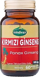 Mindivan Kırmızı Panax Ginseng Ekstraktı 60 Kapsül