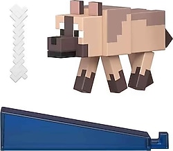Minecraft Blok Oluştur Serisi Chestnut Wolf Figürü JJR90