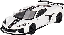 Mini GT MGT00677 Scale Chevrolet Corvette Z06 2023 Arctic White 1:64 Model Araba