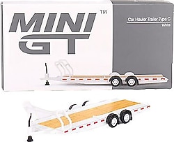 Mini GT MGTAC21 1:64 Car Hauler Trailer Type C White Model Araba