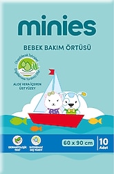 Minies 60x90 cm 10'lu Bebek Bakım Örtüsü