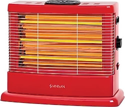Minisan MS-2100 Midi Kırmızı 2100 W Buharlı Quartz Isıtıcı