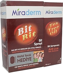 Miraderm Bit Şampuan 150 ml + Bit Sprey 100 ml + Tarak Tedavi Kiti