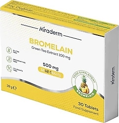 Miraderm Bromelain 500 mg 30 Tablet