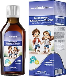 Miraderm Magnezyum Kalsiyum ve Vitamin Şurup 100 ml