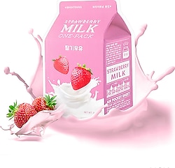 Missha A'PIEU Strawberry Milk Aydınlatıcı Yaprak Yüz Maskesi