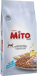 Mito Mix Tavuklu ve Balıklı 1 kg 5'li Paket Yetişkin Kuru Kedi Maması