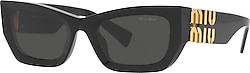 Miu Miu Glimpse 09WS 1AB5S0 Black-Dark Grey Kadın Güneş Gözlüğü