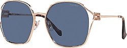 Miu Miu Logo 52WS ZVF1V1 Rose Gold-Dark Blue Kadın Güneş Gözlüğü