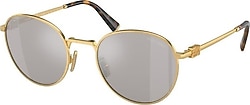 Miu Miu 55ZS 5AK07F Gold-Light Grey Aynalı Kadın Güneş Gözlüğü