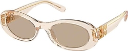Miu Miu Glimpse 06ZS 11T40F Sand Transparent-Dark Brown Kadın Güneş Gözlüğü