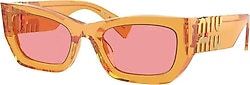 Miu Miu Glimpse 09WS 12T1D0 Orange Transparent-Pink Kadın Güneş Gözlüğü