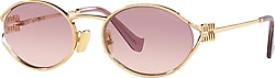 Miu Miu Logo 52YS 5AK06S Gold-Violet Kadın Güneş Gözlüğü