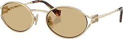 Miu Miu Logo 52YS ZVN10R Gold-Yellow Kadın Güneş Gözlüğü