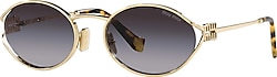 Miu Miu Logo 52YS ZVN5D1 Gold-Grey Kadın Güneş Gözlüğü