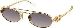 Miu Miu Logo 54ZS 5AK30C Gold-Grey Kadın Güneş Gözlüğü