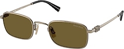 Miu Miu Logo A53S 26C09Z Gold-Dark Brown Kadın Güneş Gözlüğü