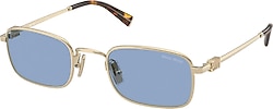 Miu Miu Logo A53S ZVN60O Gold-Light Blue Kadın Güneş Gözlüğü