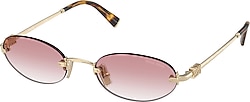 Miu Miu Logo A54S ZVN70O Gold-Pink Kadın Güneş Gözlüğü