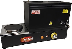 Mizan 20 lt Çift Demlikli Elektrikli Pleytli Çay Kazanı - Siyah