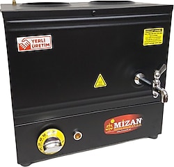 Mizan 20 lt Çift Demlikli Elektrikli Pleytsiz Çay Kazanı - Siyah