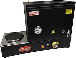 Mizan 30 lt Çift Demlikli Elektrikli Pleytli Çay Kazanı - Siyah