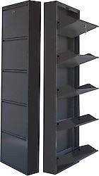 Mobilyapratik 5'li Kilitli Metal Ayakkabılık