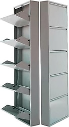 Mobilyapratik Gri 5'li Metal Ayakkabılık