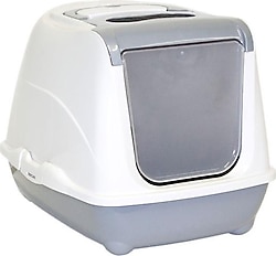 Ferplast Kattentoilet Clear Cat - Kattenbak - Zwart Wit - Bak - Pets Place