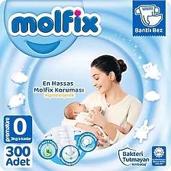 Molfix 0 Numara Prematüre 30'lu 10 Adet Bebek Bezi