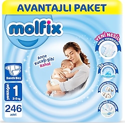 Molfix 1 Numara Yenidoğan 82'li 3 Adet Bebek Bezi