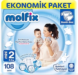 Molfix 2 Numara Mini 108'li Bebek Bezi