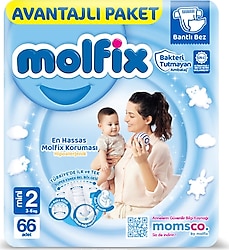 Molfix 2 Numara Mini 66'lı Bebek Bezi