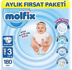 Molfix 3 Numara Midi 180'li Bebek Bezi