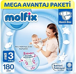 Molfix 3 Numara Midi 168'li Bebek Bezi