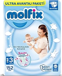 Molfix 3 Numara Midi 152'li Bebek Bezi