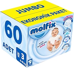 Molfix 3 Numara Midi 30'lu 2 Adet Bebek Bezi