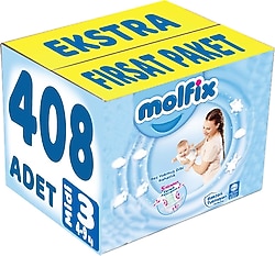 Molfix 3 Numara Midi 68'li 6 Adet Bebek Bezi